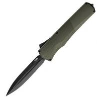 Tekto A5 Tekto Spry OTF Olive Drab Green Aluminum Handle Black Dagger Blade - A5RT6ODS35BK3A1