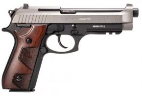 Taurus PT92 9mm, 5" Barrel, Black Silver with Wood Grips, 17 Rounds - 192015C1HW2 Taurus PT92 9mm, 5" Barrel, Black Silver with Wood Grips, 17 Rounds - 192015C1HW2