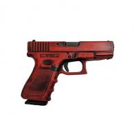 Glock 19 Gen 3 Custom "Red Distressed" Compact Handgun 9mm Luger 15rd Magazines (2) 4.02" Barrel Black USA - UI1950203RD