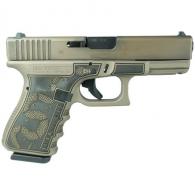Glock 19 Gen 3 Custom "Revolution Engraved Colonial Brown" 9mm Semi Auto Pistol - UI1950203 MODREVGB Glock 19 Gen 3 Custom "Revolution Engraved Colonial Brown" 9mm Semi Auto Pistol - UI1950203 MODREVGB
