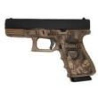 Glock 19 Gen 3 9mm, 4.0" Barrel, Country Engraving, Distressed Sand Finish, 2x15rd Mags - 688099405236 Glock 19 Gen 3 9mm, 4.0" Barrel, Country Engraving, Distressed Sand Finish, 2x15rd Mags - 688099405236
