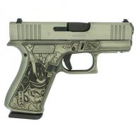 Glock 43x Custom "Bushido Mask" Battleworn Slide 9mm Semi Auto Pistol - UX4350201FRBSBWS Glock 43x Custom "Bushido Mask" Battleworn Slide 9mm Semi Auto Pistol - UX4350201FRBSBWS