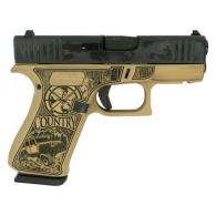 Glock 43x Custom "Country" Sand Handgun 9mm Luger 10rd Magazines (2) 3.4" Barrel Accessory Rail USA Made - UX4350201FR MODCTRYSD