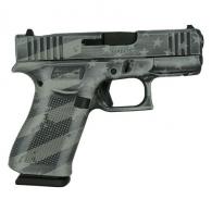 Glock 43X FS 9MM W/Front Rails Distressed Flag Gray - UX4350201FRDISFLAGGRY