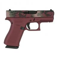 Glock 43X Dark Pink w/Camo Slide Frame Handgun 9mm Luger 10rd Magazines(2) 3.4" Barrel Accessory Rail USA Made - UX4350201FRPICA