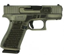 Glock 43X FS 9MM w/ Front Rails Trump 24 Crushed Silver Distressed - UX4350201FRT24