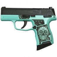Sig Sauer Exclusive "Sugar Skull" Tiffany .380 ACP Semi Auto Pistol - 365380BSSMS/640164SKTFG