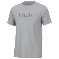 HUK LOGO TEE HARBOR MIST Stainless Steel XL - H1000390-034-XL