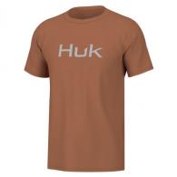 Huk Logo Short Sleeve Shirt - Sunburn - Large - H1000390-216-L