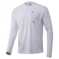 Huk Icon X LS Pocket - White - Small - H1200284-100-S