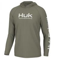 Huk Vented Pursuit Long Sleeve Hoodie - Moss - 2XL - H1200525-316-XXL