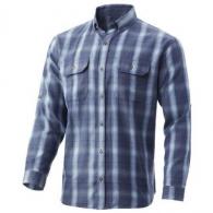 Huk Maverick Fishing Flannel - Sargasso Sea - Large - H1500104-409-L