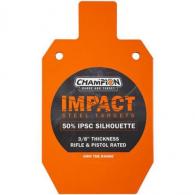 Champion Impact Steel Silhouette Target 50% IPSC Rifle Rated Orange - 44921C Champion Impact Steel Silhouette Target 50% IPSC Rifle Rated Orange - 44921C