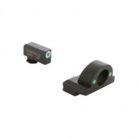 Ameriglo Tritium Ghost Ring Handgun Sight for Glock 42/43/43x/48 Green Rear Green w/ White Front - GL-4125