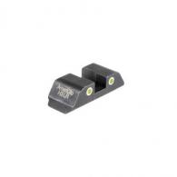 Ameriglo Tritium 2-Dot Rear Handgun Sight for Glock Yellow w/ White Front - GL-8115R