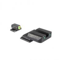 Ameriglo Trooper Tritium Handgun Sight Set for S&W M&P (Excludes .22/.380/Shield/EZ/Pro) Green Rear Green with LumiGreen Front - SW-819