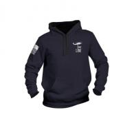 Nine Line Reread Not Rewritten Hoodie Navy Medium - REREAD-H-NAVY-M