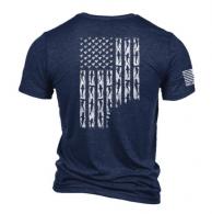 Nine Line Shark Flag T-Shirt Navy Blue 3XL