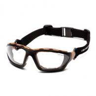 Pyramex Carhartt Carthage Shooting Glasses Black/Tan w/ Clear Anti-Fog Lens - CHB410DTP Pyramex Carhartt Carthage Shooting Glasses Black/Tan w/ Clear Anti-Fog Lens - CHB410DTP