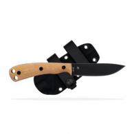 Shield Arms Ascent Fixed Knife 3-3/5" Black Drop Point Blade Brown - SKT-ASC-REG-DLC-BRNBUR