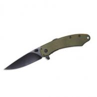 ABKT Elite Ember Folding Knife 2-3/4" Drop Point Blade Green - AB067G