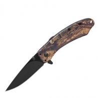 ABKT Elite Ember Folding Knife 2-3/4" Drop Point Blade Mossy Oak DNA - AB067MCD