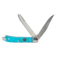 ABKT Roper Peanut Knife 2 Blades Turquoise - RP0006B