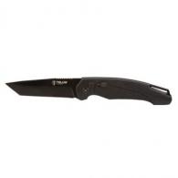 Telum Titan Tactical Automatic Folding Knife 4" Tanto Blade Black - TT3000
