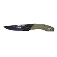 Telum Tactical Knife Scorch Dark Green Automatic 3.5in D2 Bl
