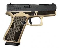Shark Coast Tactical G43X 9MM Pistol Desert Sand Chainmail HYB Stipple/Cut Shark Coast Tactical G43X 9MM Pistol Desert Sand Chainmail HYB Stipple/Cut