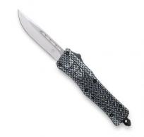 Cobratec Carbon Fiber CTK-1 Double Action OTF Knife Drop Non Serrated - SCFCTK-1SDNS