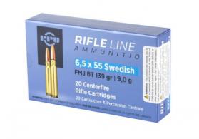 PPU 6.5X55 SWEDISH FMJ 139GR 20RD BOX 10 BOXES PER CASE PPU 6.5X55 SWEDISH FMJ 139GR 20RD BOX 10 BOXES PER CASE
