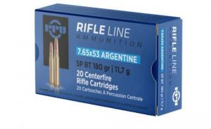 PPU 7.65X53 ARGENTINE SP 180GR 20RD BOX 10 BOXES PER CASE