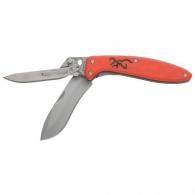 Browning Primal Scalpel 2 Blade Knife Orange w/ Replacement Blades - 3220462