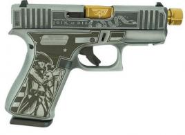 Glock 43X FS 9MM w/ Front Rails Liberty Or Death Gold - UX4350201FRPATRIOTGB