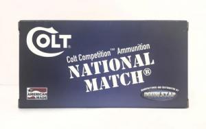 38 Spc Colt Nat Match 125gr FMJ-FP 50/bx - 38SP125FMJCT