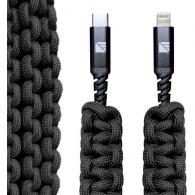 Dark Energy Lightning to C Paracord Cable  Black - IND-LCC03BKBK