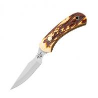 Bear & Son Ergonomic Caper Fixed Knife 2-1/2" Clip Point Blade Stag Delrin w/ Leather Sheath - SD42 Bear & Son Ergonomic Caper Fixed Knife 2-1/2" Clip Point Blade Stag Delrin w/ Leather Sheath - SD42