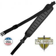 Tac Shield  Precision Rifle Sling Hands Free 1.25 inch Tac-Grip Padded w/ Stud Quick Detach Swivels Black - T6130BK