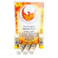 Phoenix Rising "Kitchen Sink" - Multiple Buckshot Size Shotshells 12ga 2-3/4" 1150fps 5/ct - PR-KITCHEN SINK Phoenix Rising "Kitchen Sink" - Multiple Buckshot Size Shotshells 12ga 2-3/4" 1150fps 5/ct - PR-KITCHEN SINK