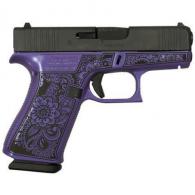 Glock 43X Semi Auto Pistol, 9mm, 3.4" Barrel, "Mandala" Purple Pearl, 10 Rounds - UX4350201FRMDLPP