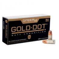 Speer Gold Dot LE Duty 9mm Luger Ammo 124 Grain Jacketed Hollow Point 50rd - 53618