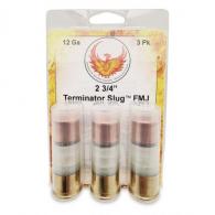 Phoenix Rising Terminator Slug Shotshell 12ga 2-3/4" 515gr FMJ Slug 1520fps, 3 count - PR-TERMINATOR FMJ