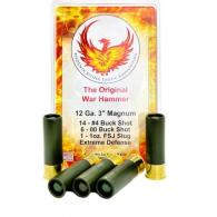 Phoenix Rising Thors Hammer Shotshell 12ga 3 14-#4 Buckshot, 6-00 Buckshot 1oz Slug 5/ct Phoenix Rising Thors Hammer Shotshell 12ga 3 14-#4 Buckshot, 6-00 Buckshot 1oz Slug 5/ct