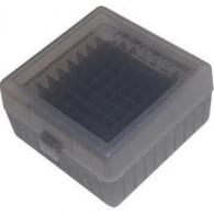 MTM Flip-Top Ammo Box 22-250/.243/.308 Win/.220 Swift 100 Round Clear Smoke - RM-100-41 MTM Flip-Top Ammo Box 22-250/.243/.308 Win/.220 Swift 100 Round Clear Smoke - RM-100-41