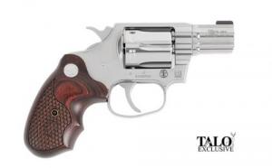 Colt Cobra 38 Special +P, 2" Brushed Stainless Barrel, Snake Scale Walnut Grips, 6 Rounds - COBRA-SB2BB-TLS