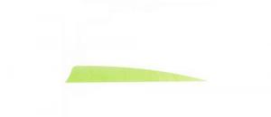 Trueflight Shield Cut Feathers Chartreuse 4 in. RW 100 pk. - 11613