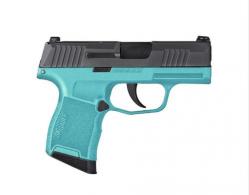 SIG SAUER HGA 9MM 3.1IN BBL SF XRAY3 Night Sights MOD CERAKOTE ROBINight Sights EGG BLUE POLY GRIP 2-10RD MAGS - P365