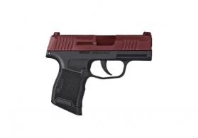 SIG SAUER HGA 9MM 3.1IN BBL SF XRAY3 Night Sights MOD CERAKOTE WILD CHERRY SLIDE BLACK POLY GRIP 2-10RD - P365