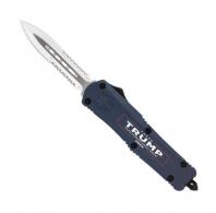 Cobratec Medium FS-3 TRUMP 2024 Blue Dagger 2 Side Serrated - MTRP24BLUDAG2SS